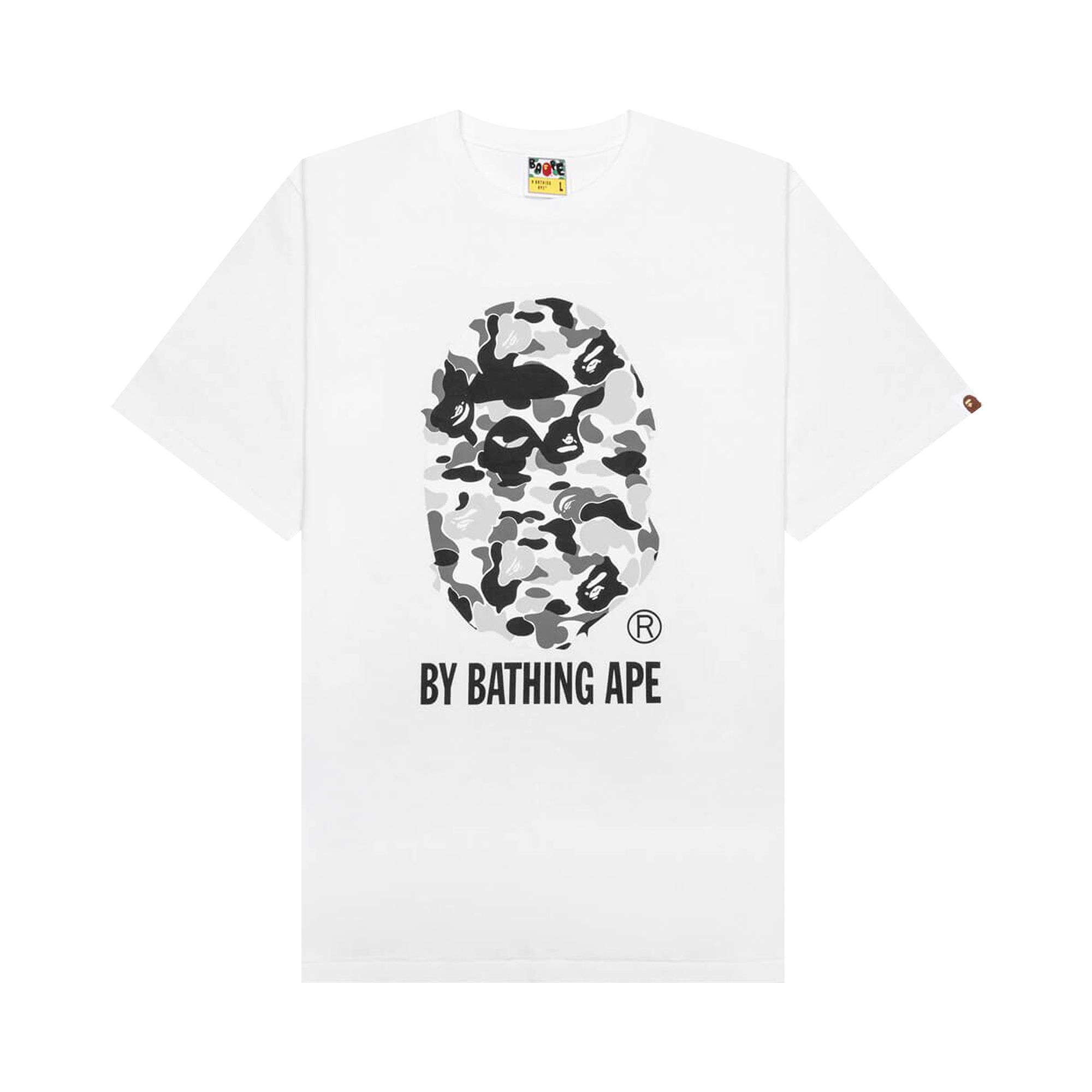 Pre-owned Bape Abc Camo By Bathing Ape Tee 'white/grey'