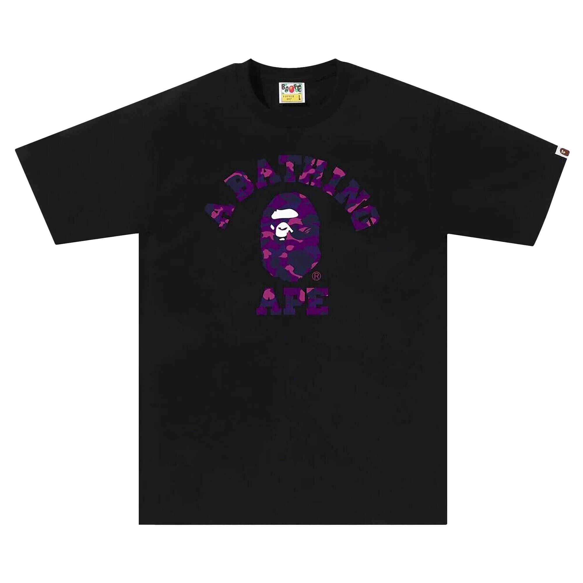 BAPE Color Camo College Tee 'Black/Purple' | Men's Size XL