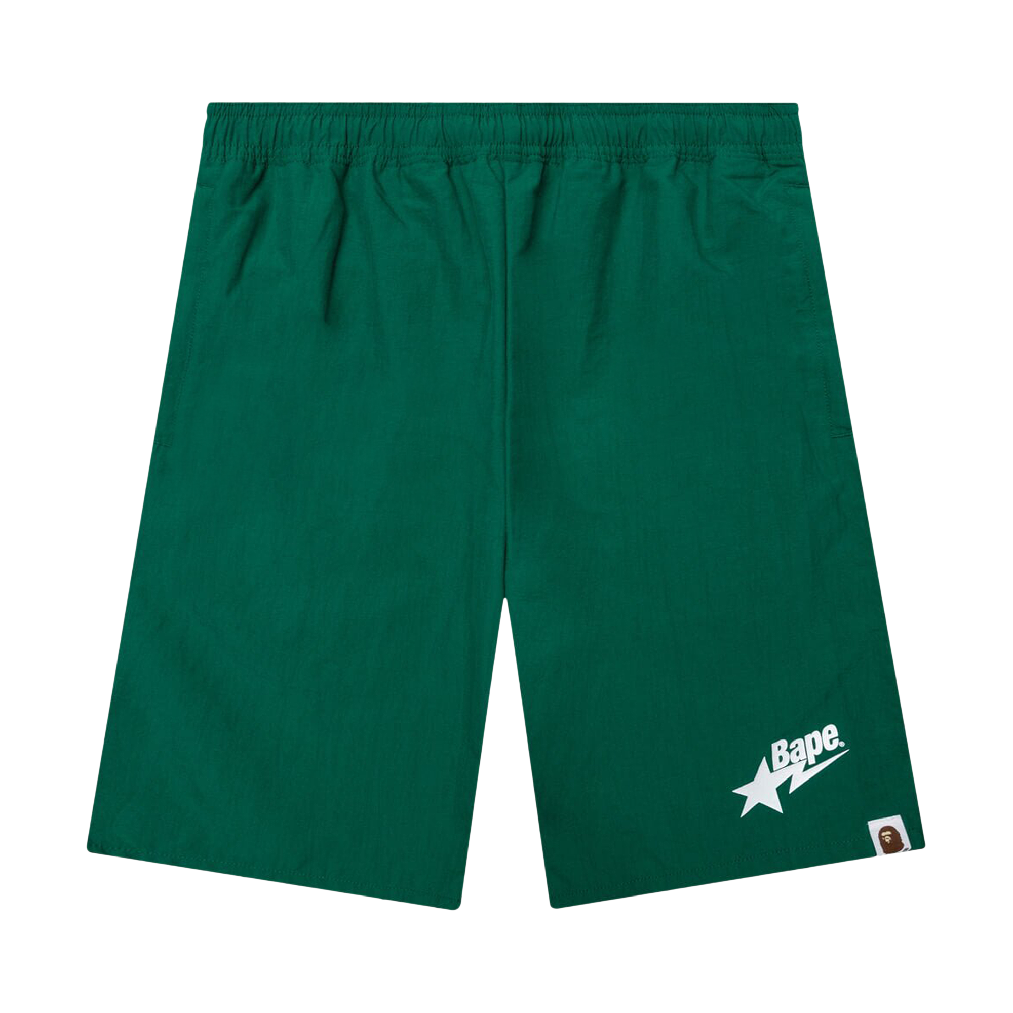 Pre-owned Bape Sta Logo Beach Shorts 'green'