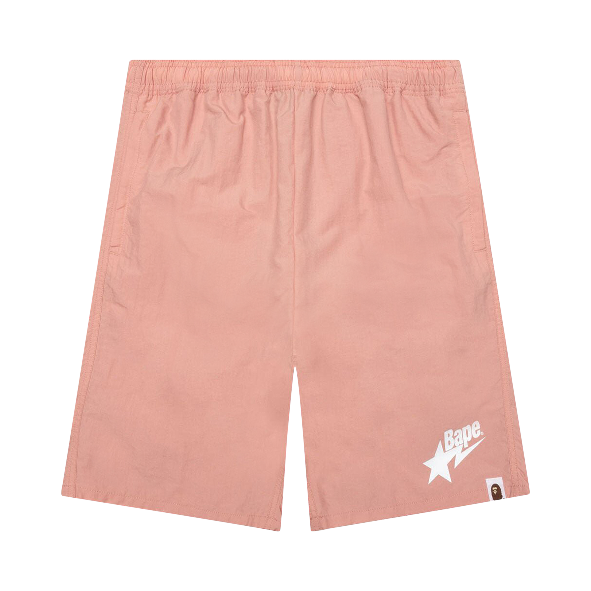 Pre-owned Bape Sta Logo Beach Shorts 'pink'