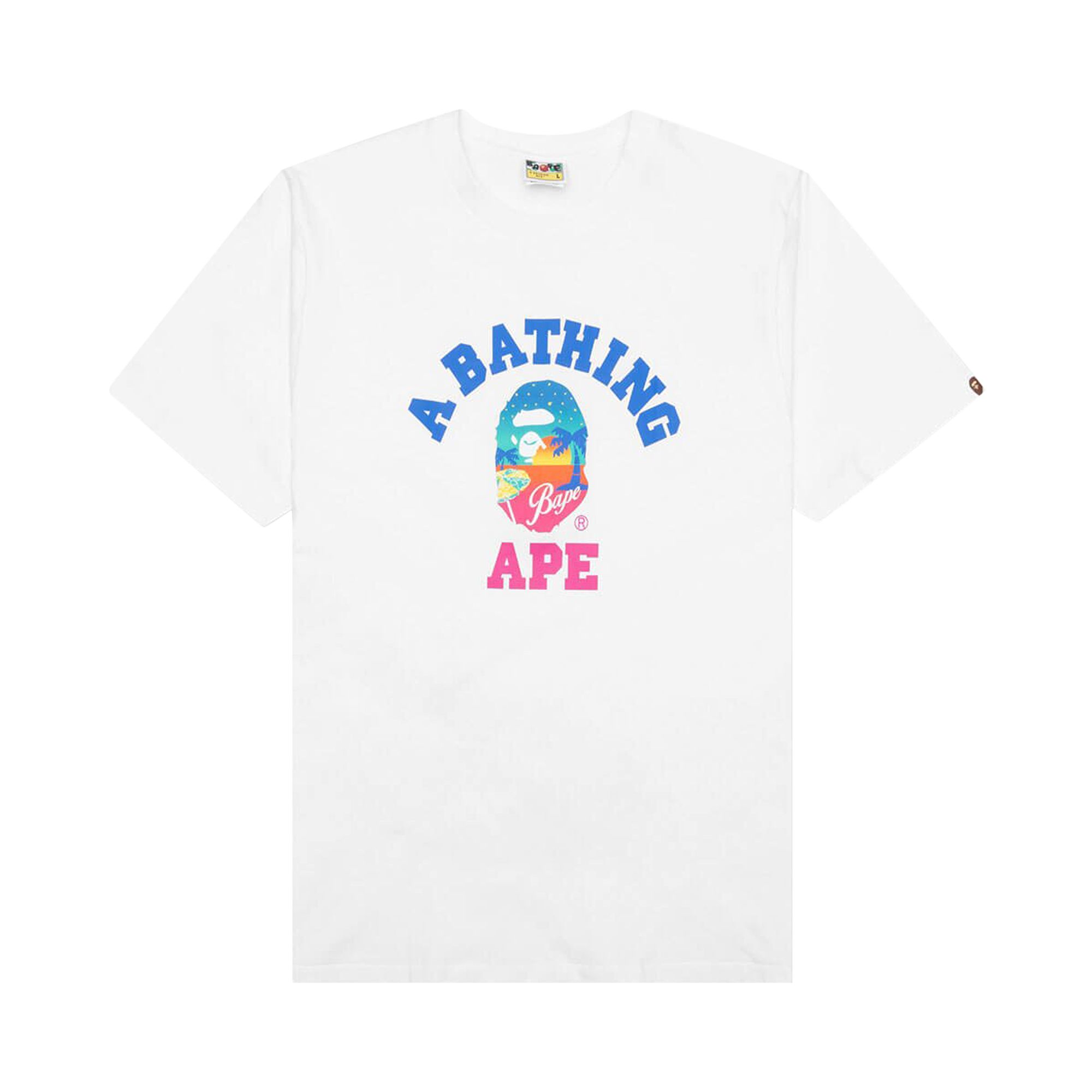 BAPE Sunset Beach Tee 'White' | Men's Size S