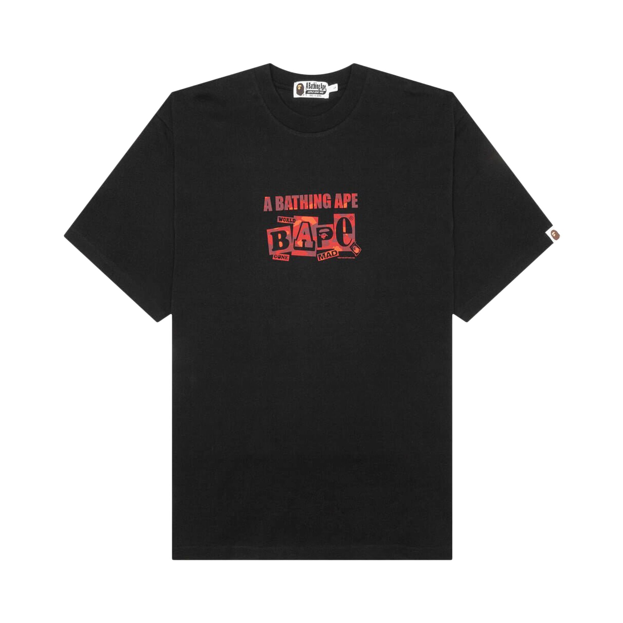 BAPE Text Graphic Tee 'Black' | Men's Size 2XL