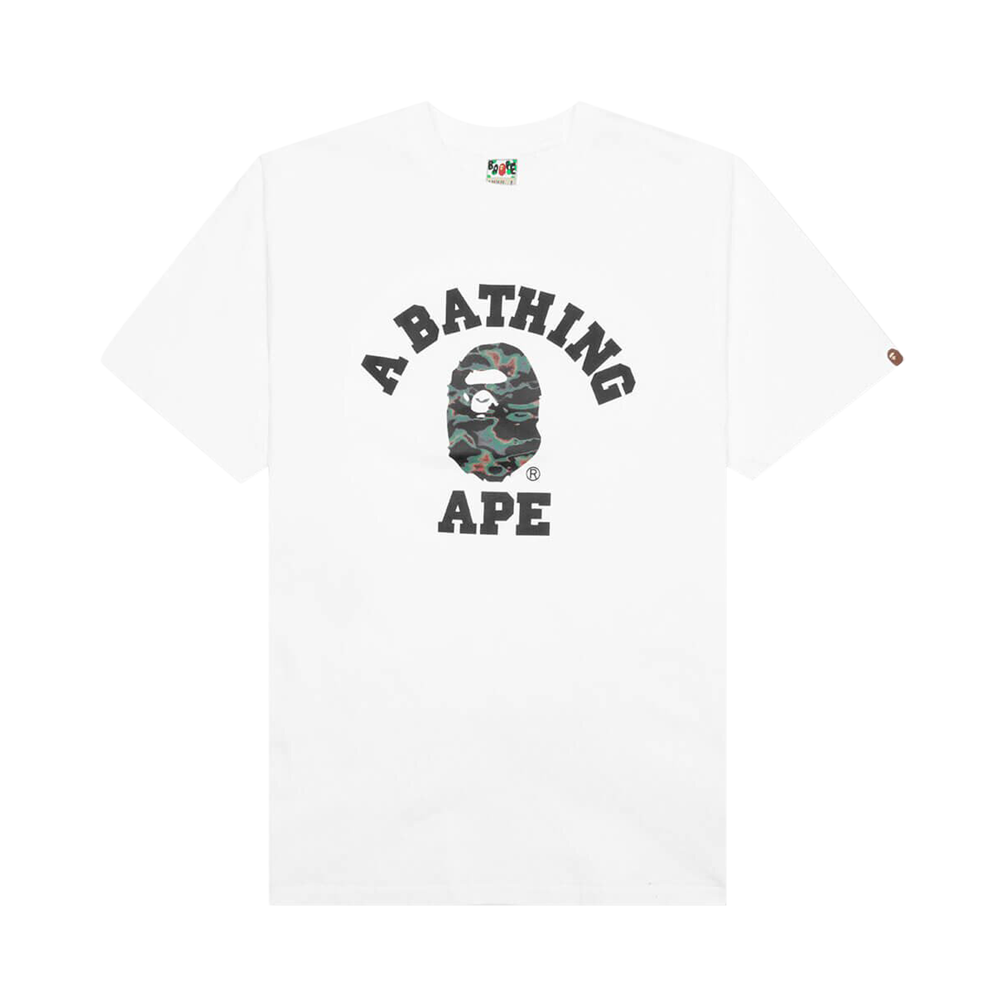 Pre-owned Bape Thermography College Tee 'white'