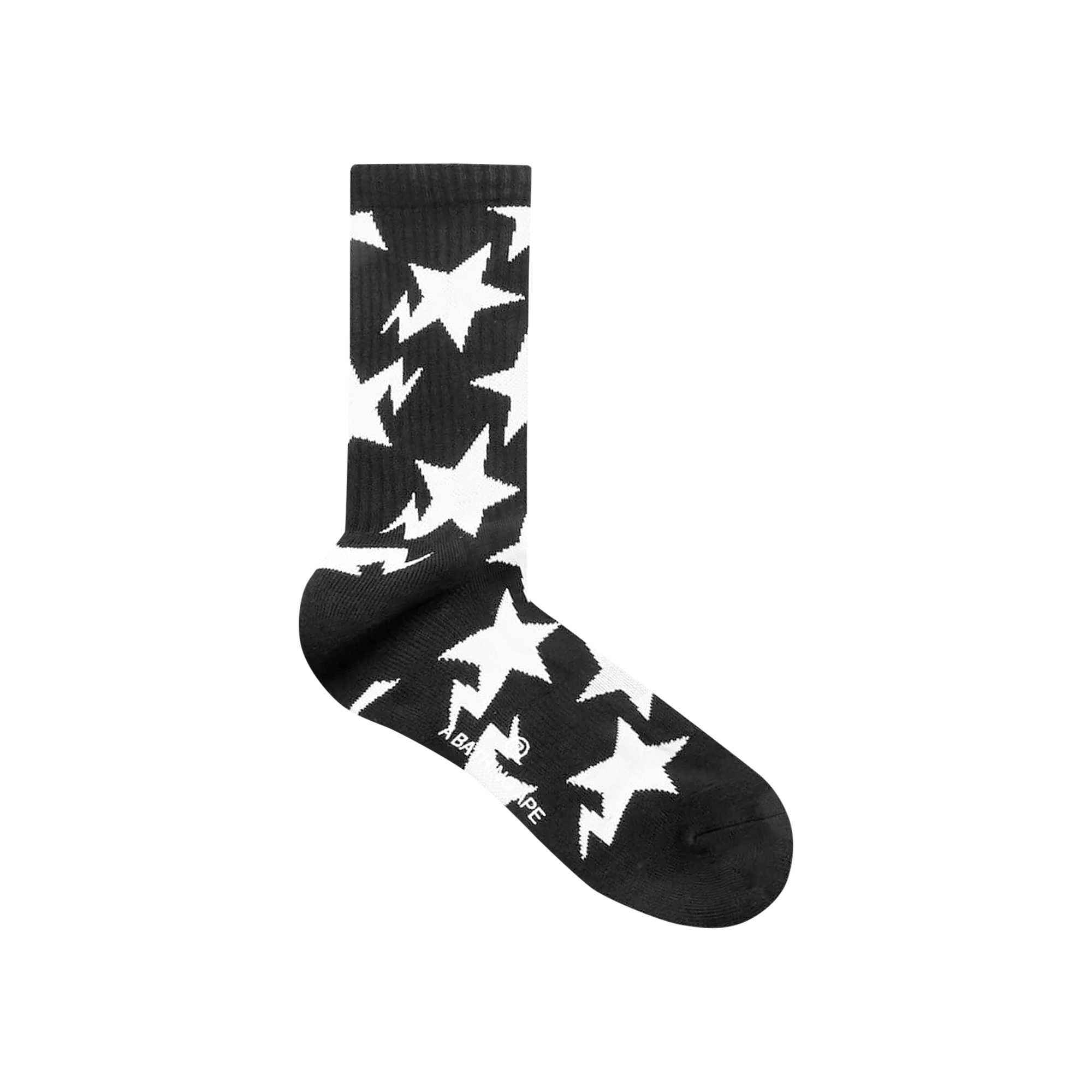 Pre-owned Bape Sta Pattern Socks 'black' | Men's Size Onesize