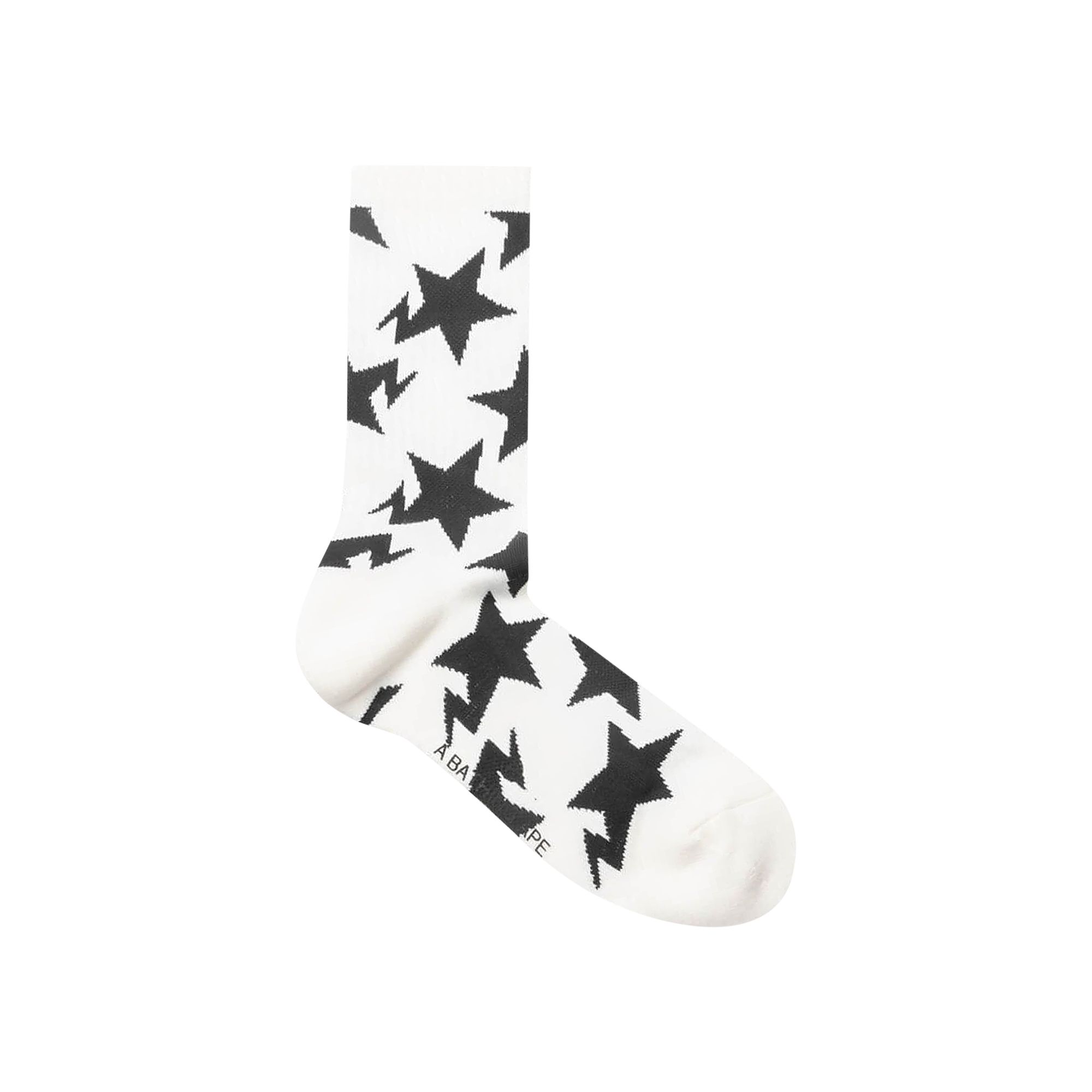 Pre-owned Bape Sta Pattern Socks 'white' | Men's Size Onesize