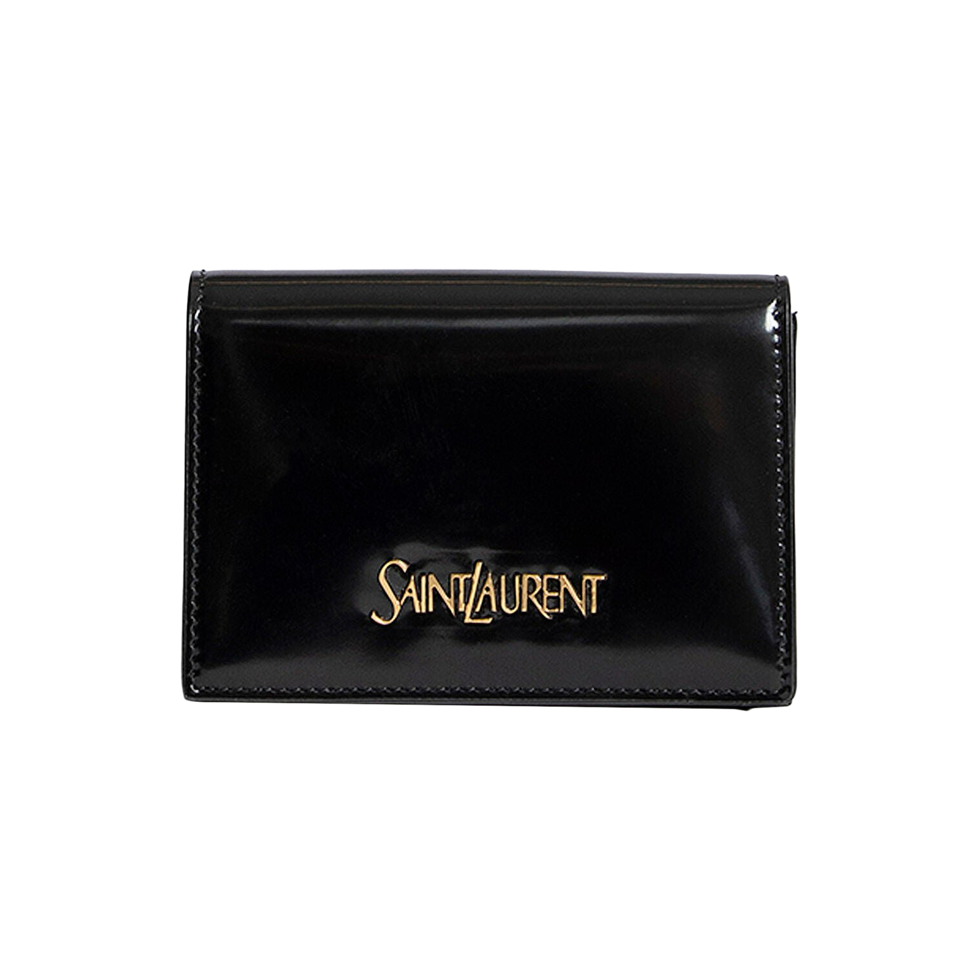 Pre-owned Saint Laurent Flap Card Case 'black'