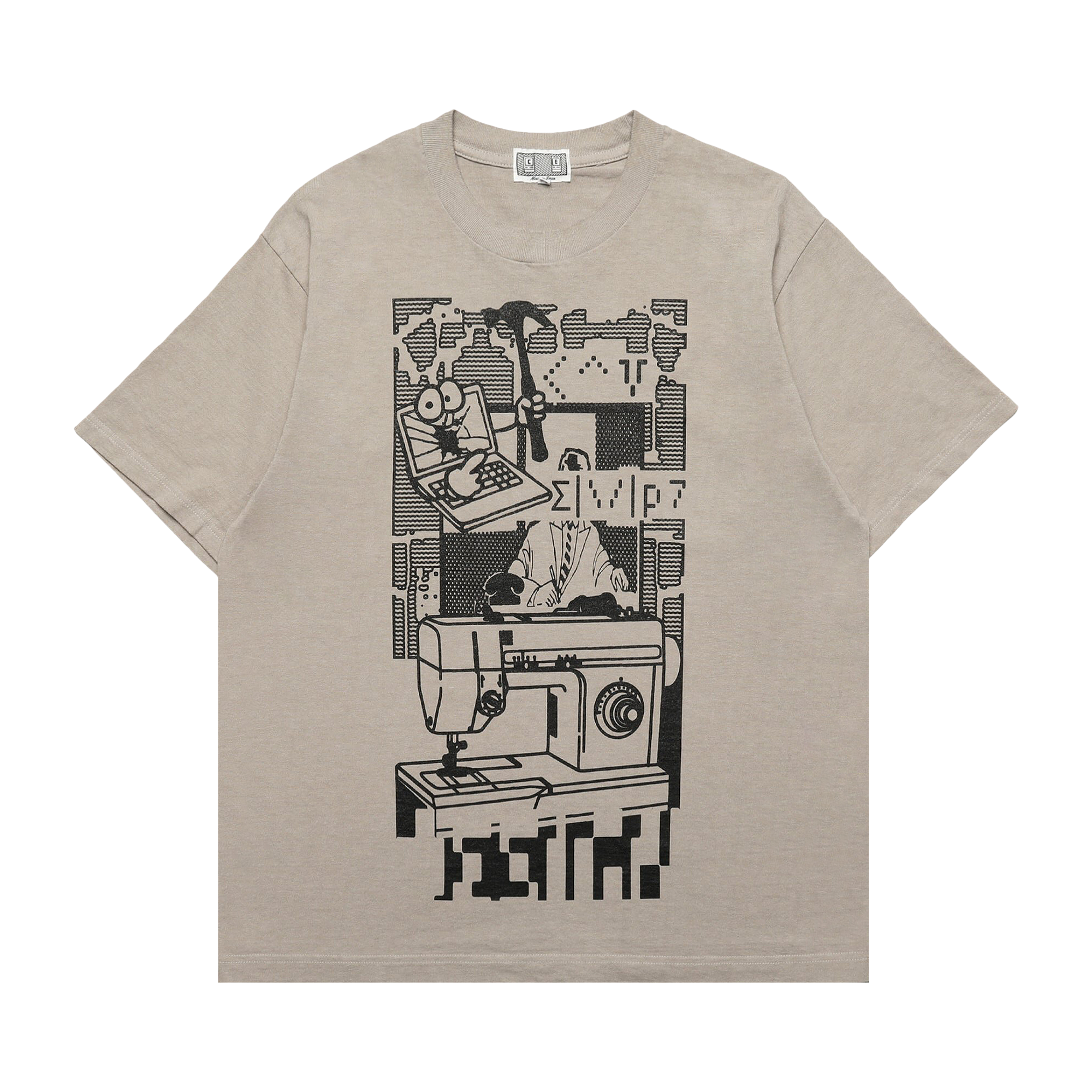 Pre-owned Cav Empt Overdye Md Ced Process Tee 'grey'