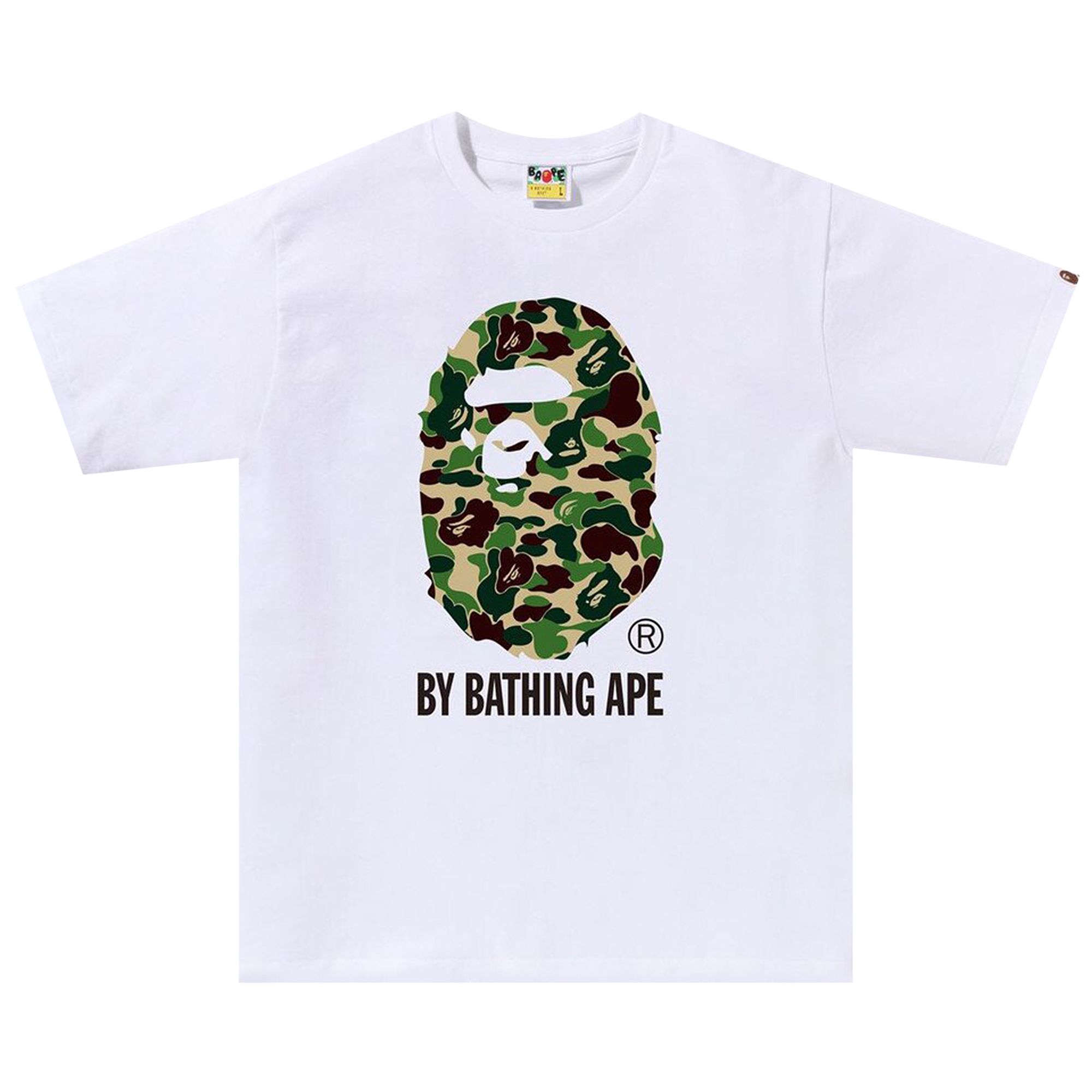 BAPE ABC Camo By Bathing Ape Tee 'White/Green' | Men's Size XL