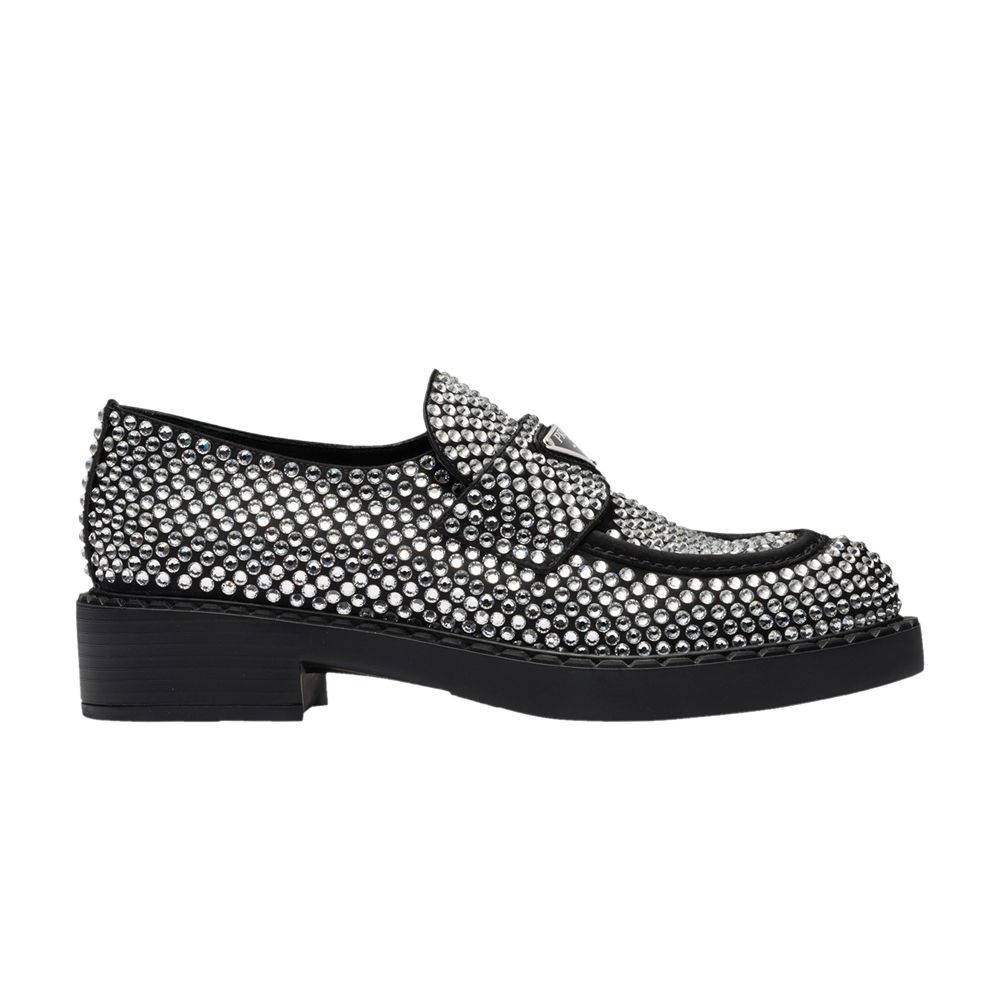 Prada Prada Wmns Satin Loafer 'Black Studded Crystal' | Women's Size 4.5