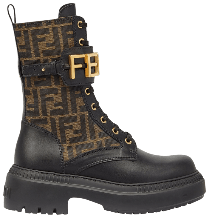 Fendi Wmns Fendigraphy Boot Brown FF Pattern