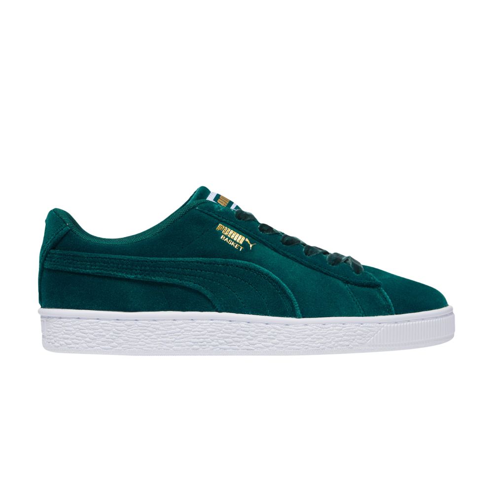 Pre-owned Puma Wmns Basket 'classic Velvet - Malachite' In Green