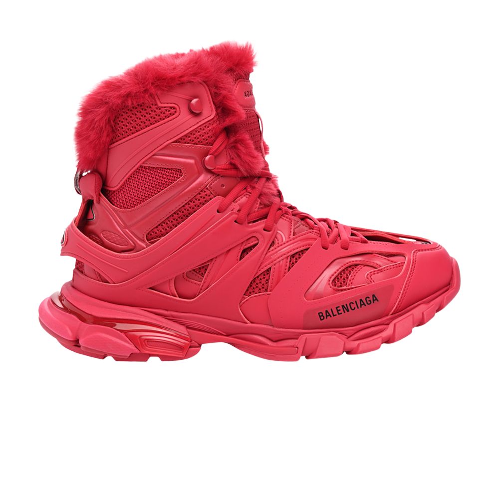 Balenciaga Track Hike High 'Faux Fur - Burgundy' | Red | Men's Size 13 - 668557-W3CQ2-6800