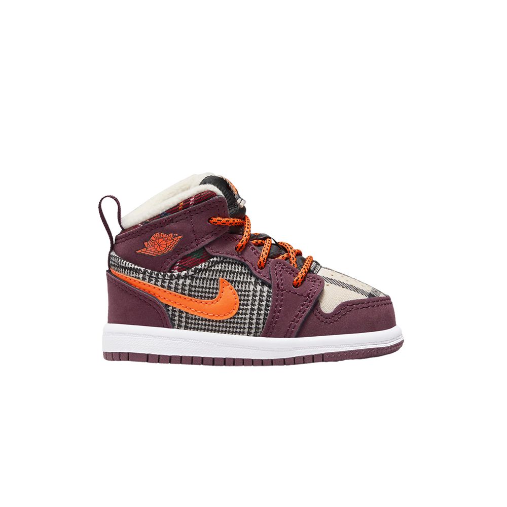 Air Jordan 1 Mid SE TD 'Plaid' | Red | Infant Size 9