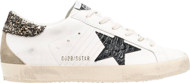 Buy Golden Goose Wmns Superstar 'White Black Croc Glitter' - GWF00102 ...