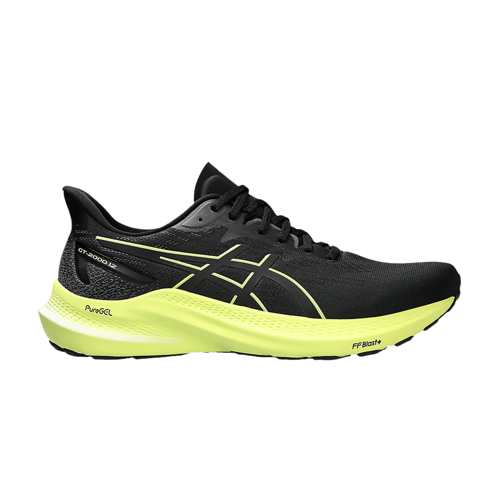 Pre-owned Asics Gt 2000 12 Wide 'black Glow Yellow'
