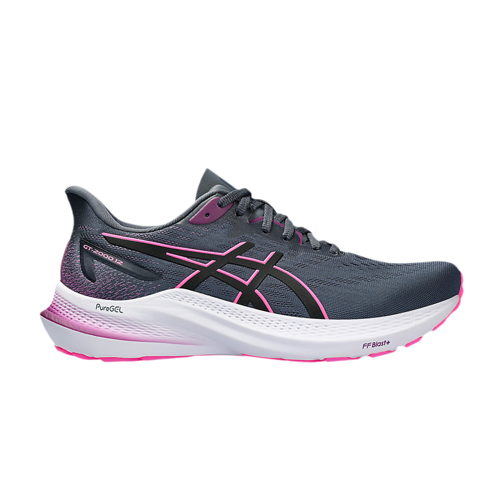 Pre-owned Asics Wmns Gt 2000 12 Wide 'tarmac Pink' In Grey