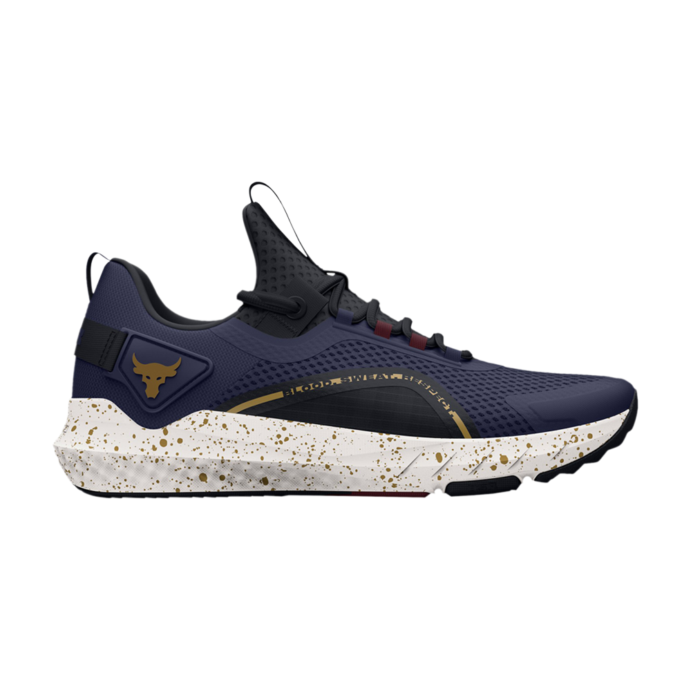 Pre-owned Under Armour Project Rock Bsr 3 'midnight Navy Metallic Gold' In Blue