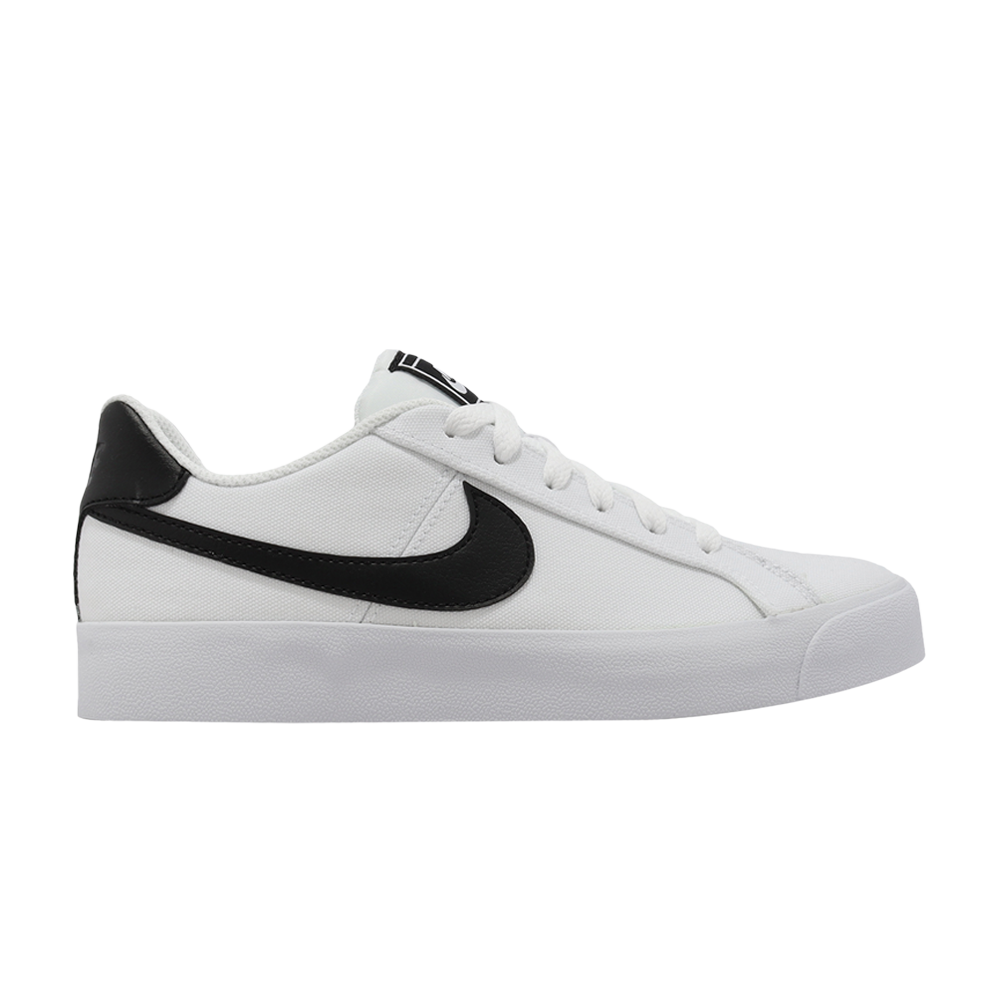 Pre-owned Nike Wmns Court Royale Ac Canvas 'white Black'