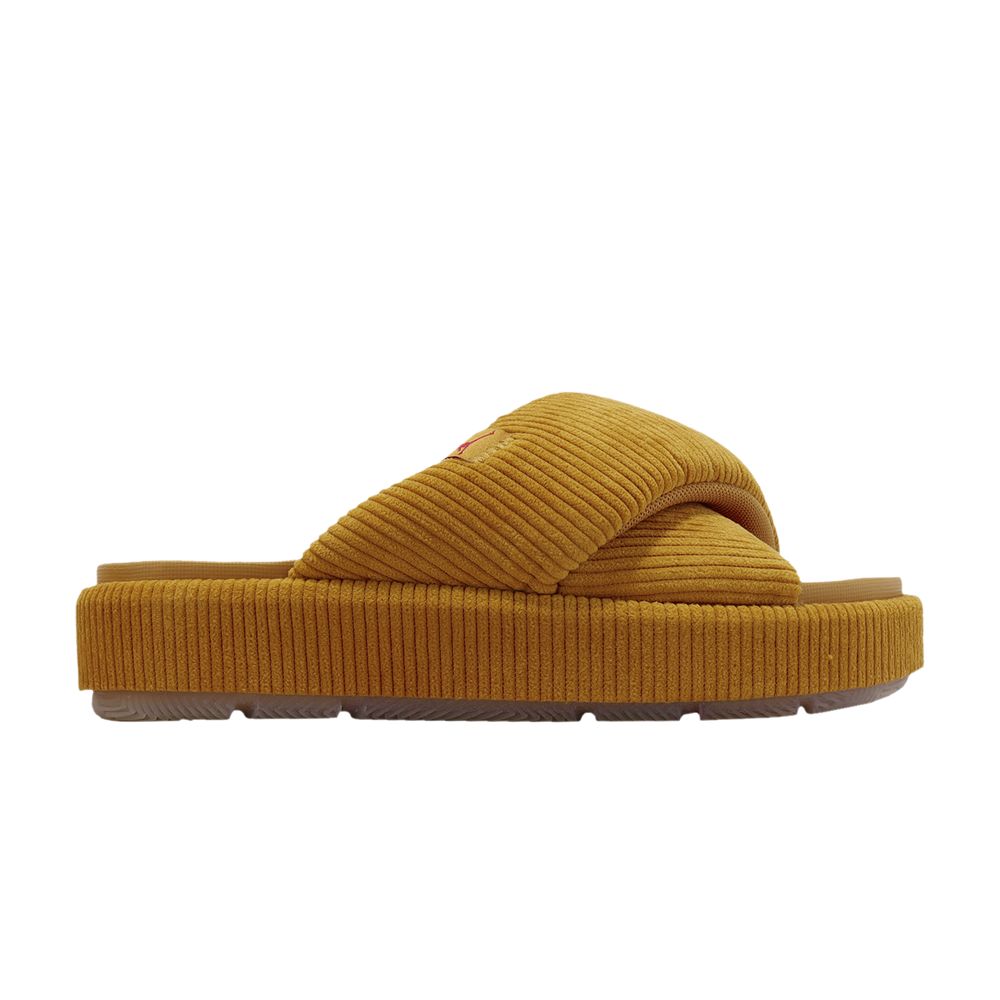 Pre-owned Air Jordan Wmns Jordan Sophia Slide 'chutney' In Yellow