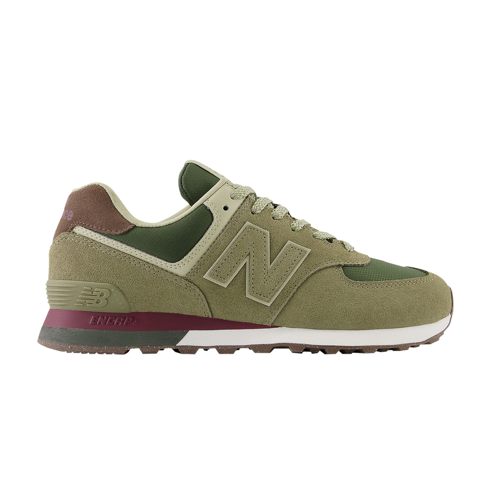 Pre-owned New Balance 574 'olive Bone' In Green