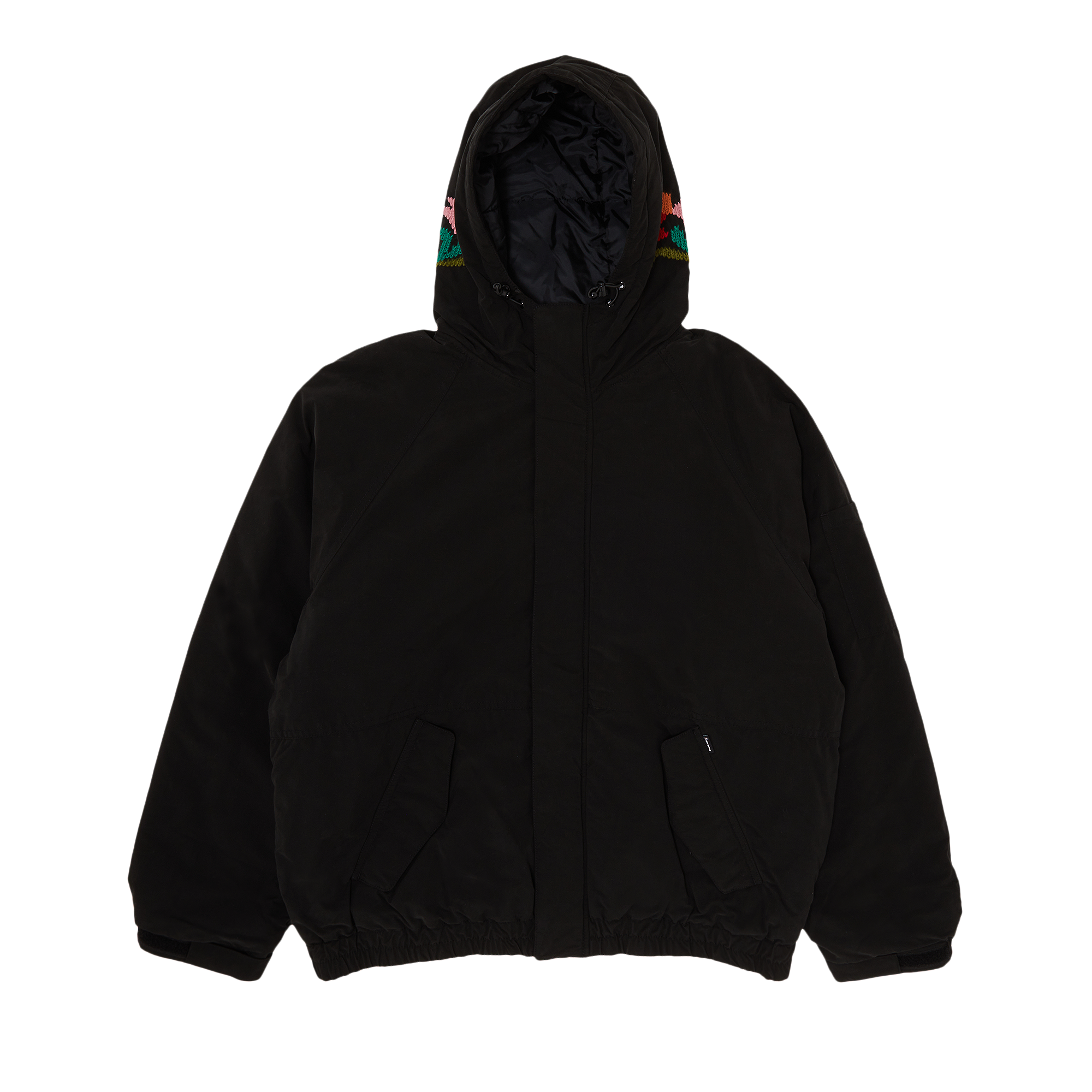 Pre-owned Supreme Needlepoint Hooded Jacket 'black'