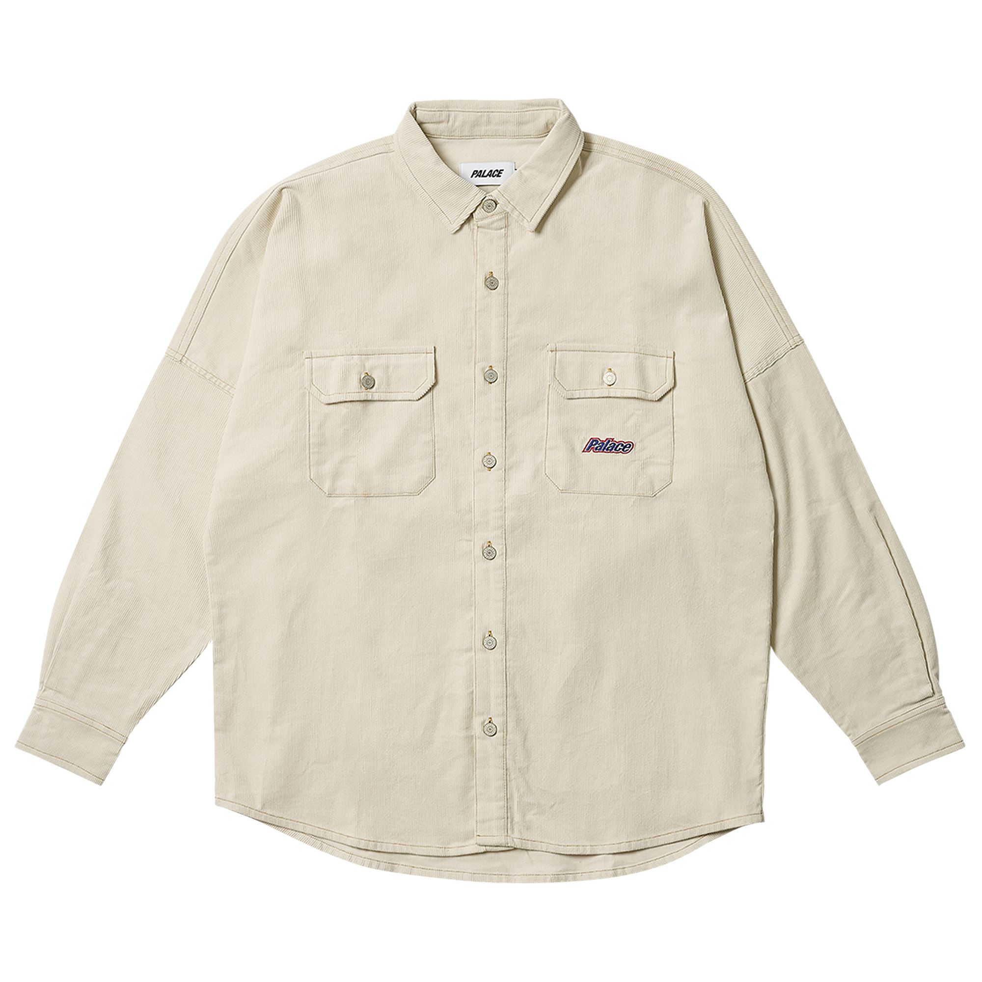 Pre-owned Palace Drop Shoulder Cord Shirt 'soft White' | Men's Size S
