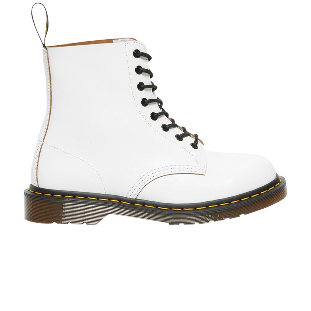 Pre-owned Dr. Martens 1460 Vintage Made In England Lace Up Boot 'white Quilon'