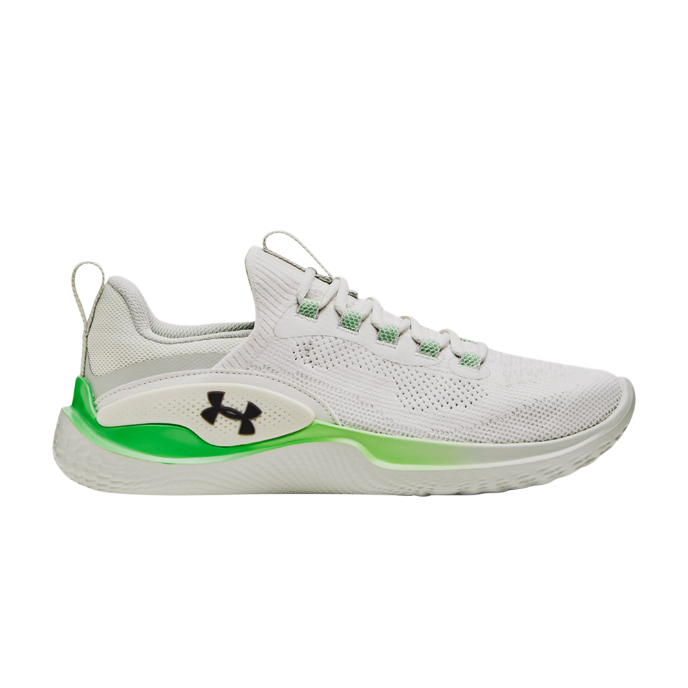 Pre-owned Under Armour Flow Dynamic 'white Clay Green Screen' In Cream