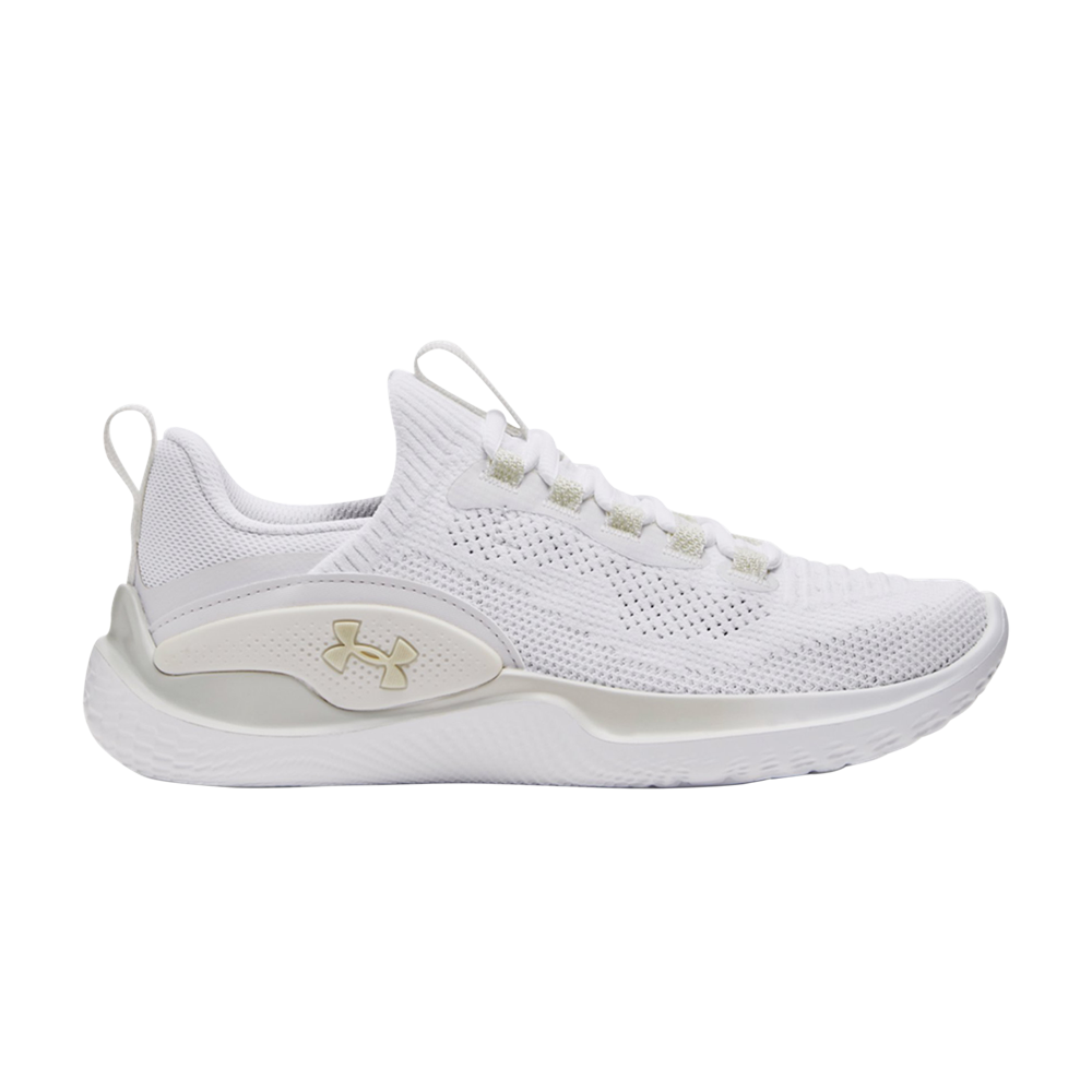 Pre-owned Under Armour Wmns Flow Dynamic 'white Metallic Gold'