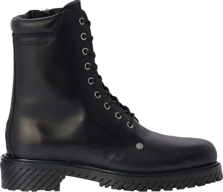 Off-White Diag Lace-Up Combat Boot 'Black'