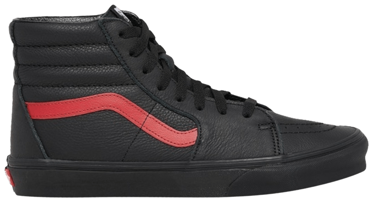 Vans Sk8 Hi Leather Pop   Black Chili Pepper