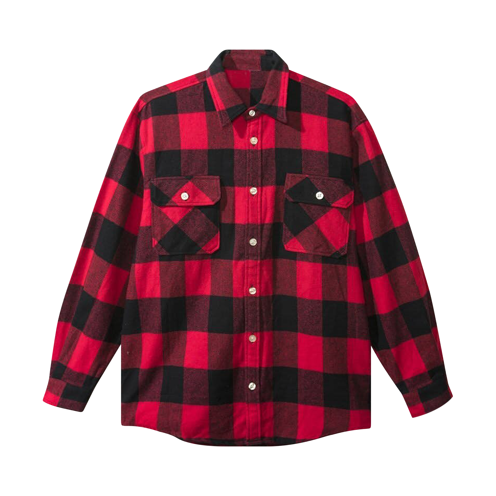 Pre-owned Anti Social Social Club Outlined Trip Flannel 'red'
