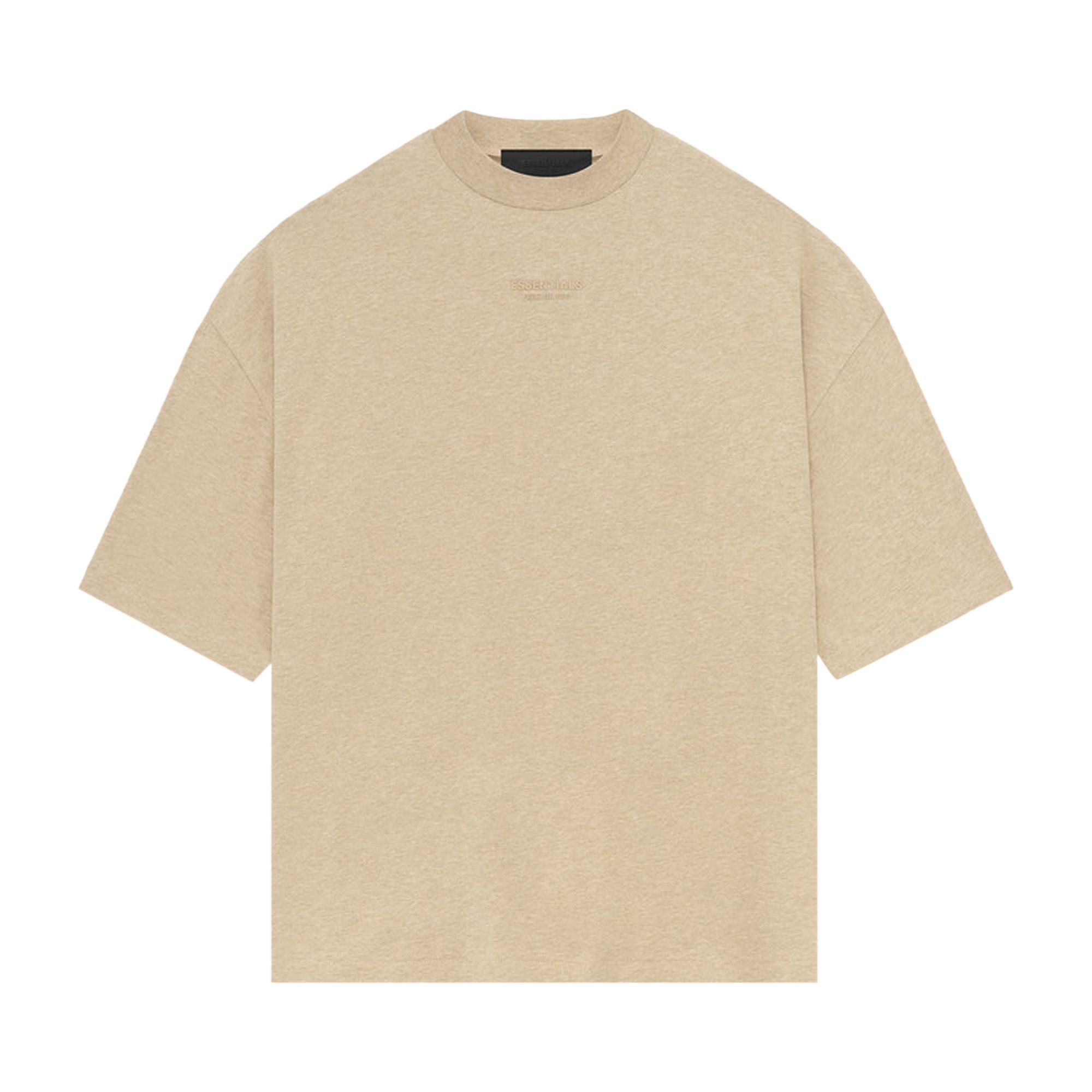 Pre-owned Essentials Fear Of God Tee 'gold Heather' In Tan