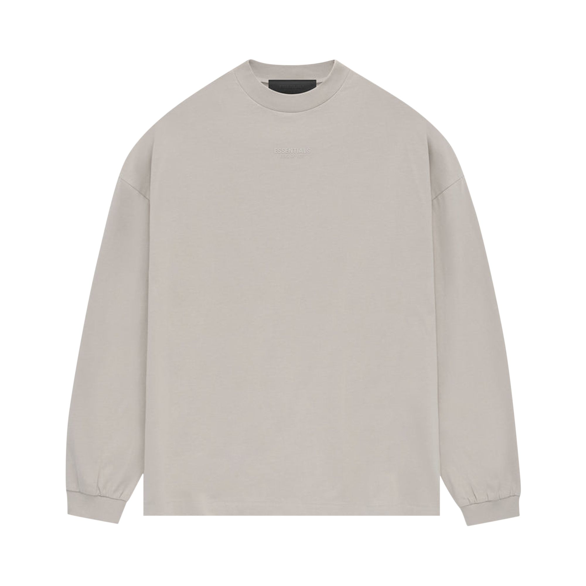 Pre-owned Essentials Fear Of God Long-sleeve Tee 'silver Cloud' In Grey