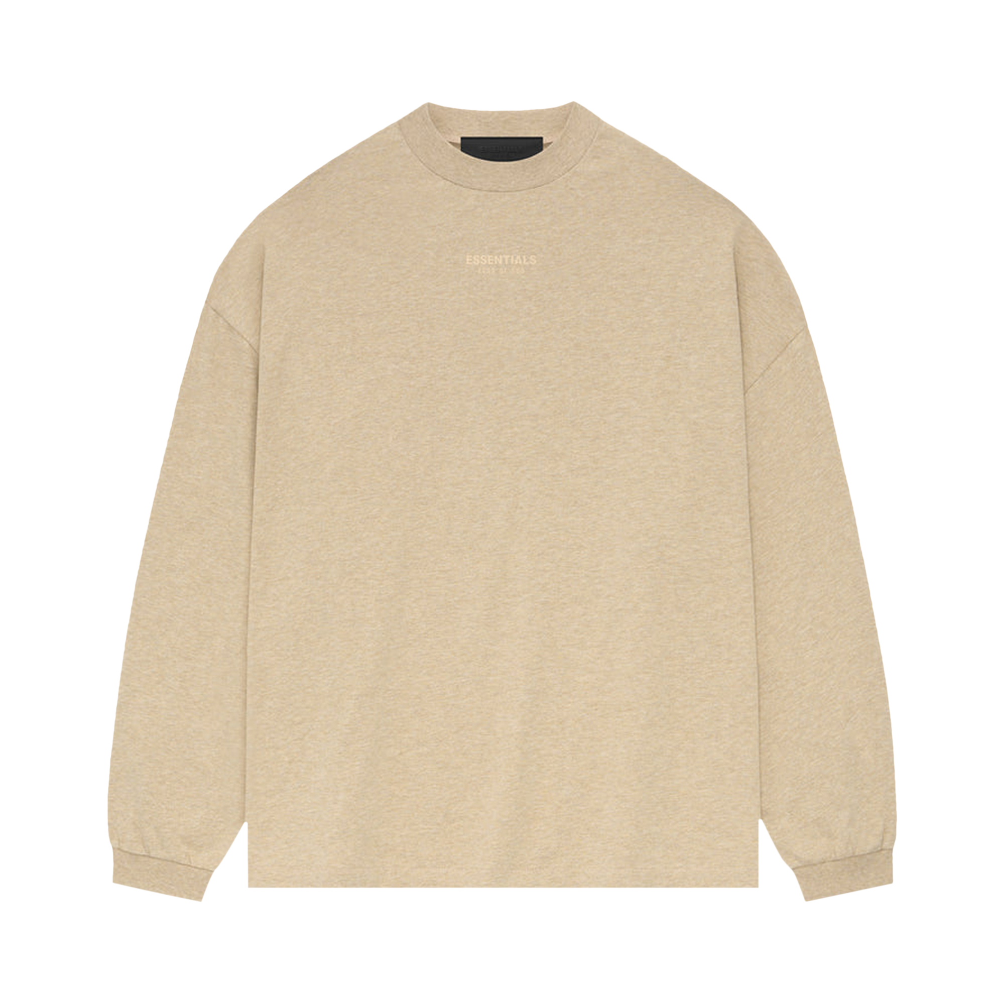 Pre-owned Essentials Fear Of God  Long-sleeve Tee 'gold Heather' In Tan