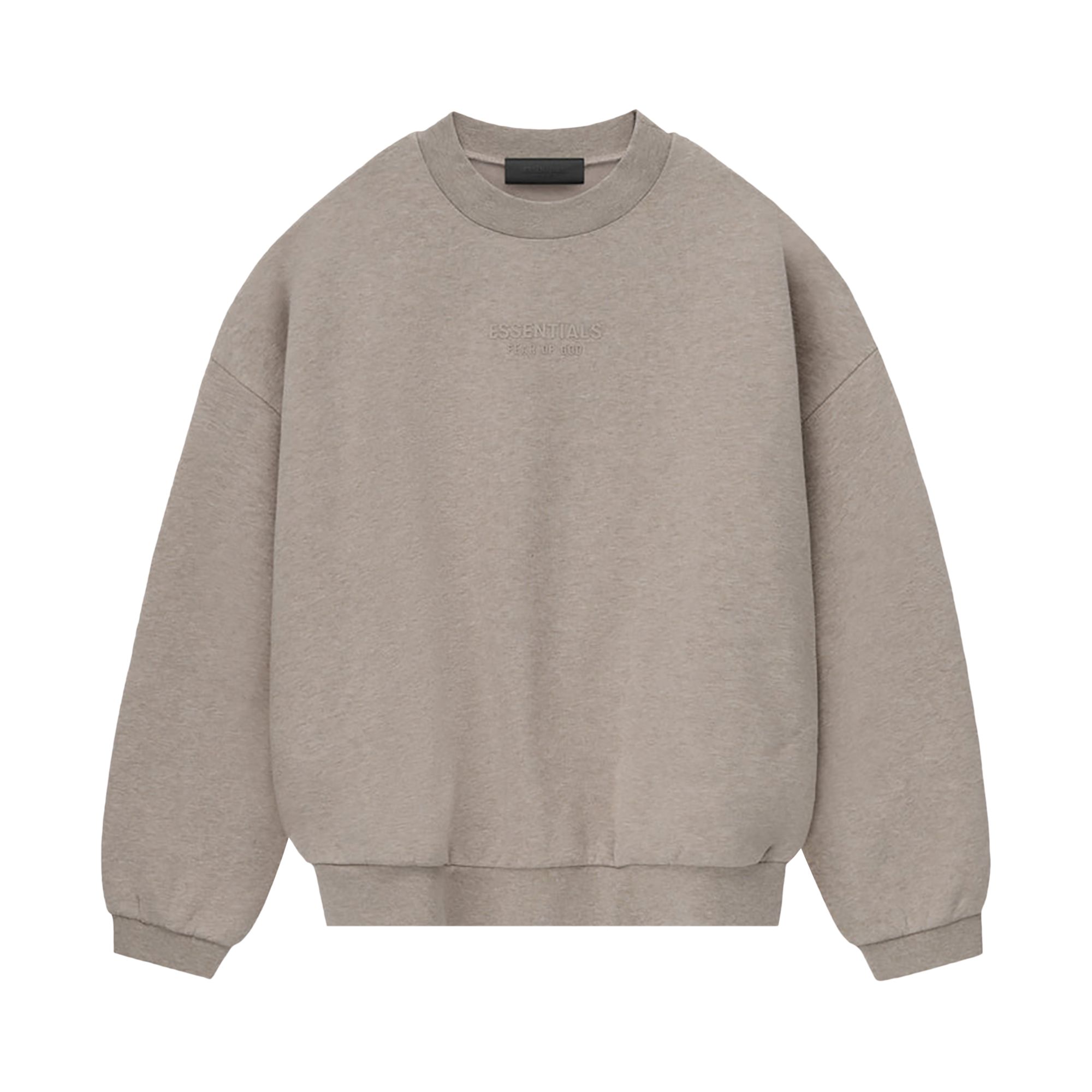 Pre-owned Essentials Fear Of God Crewneck 'core Heather' In Brown