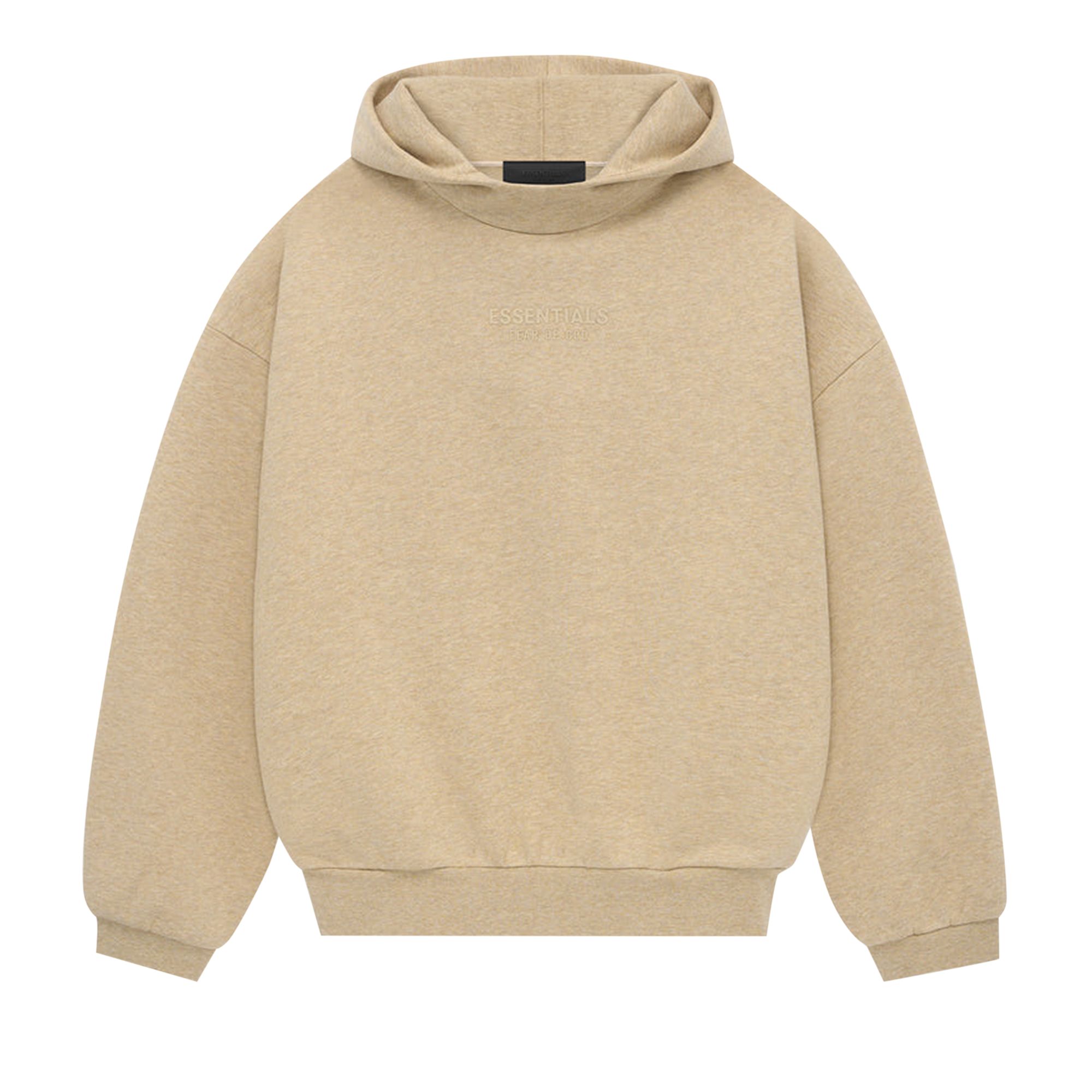 Pre-owned Essentials Fear Of God Hoodie 'gold Heather' In Tan