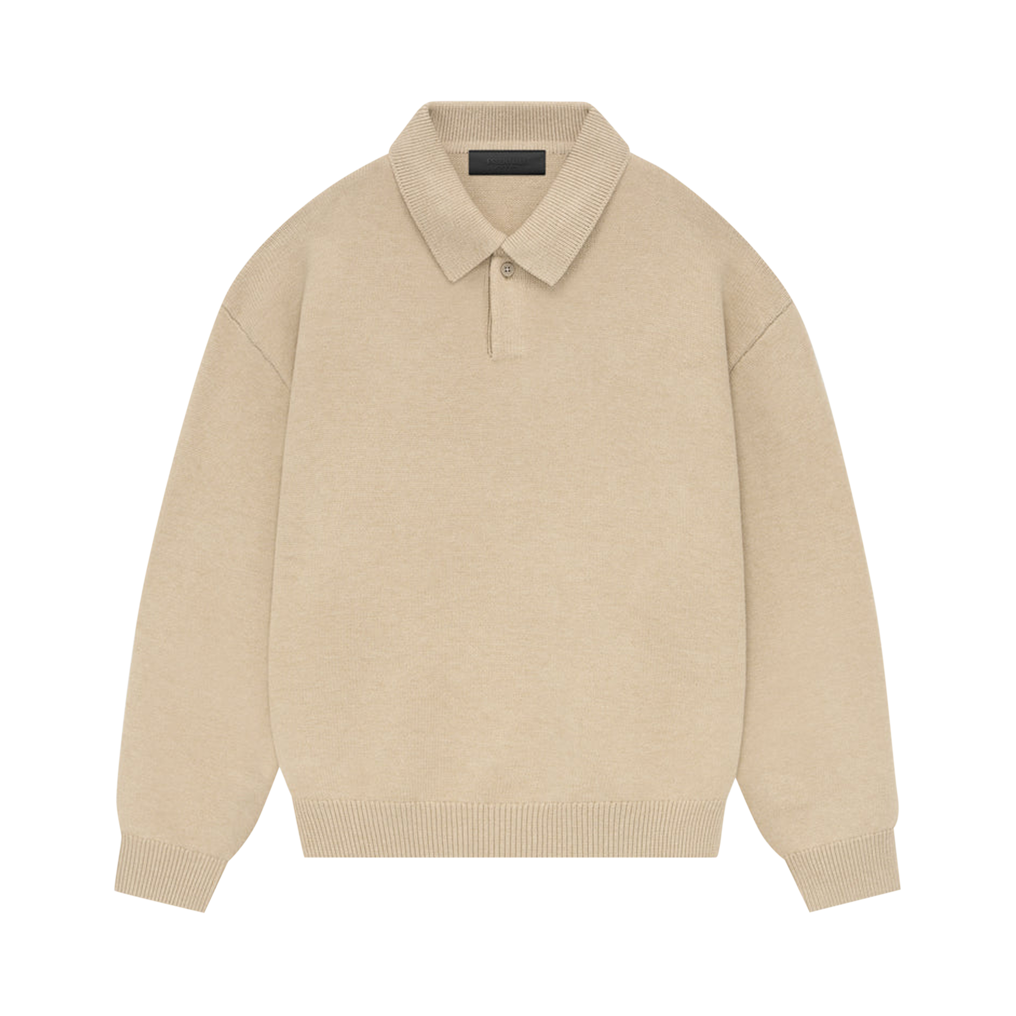Pre-owned Essentials Fear Of God  Knit Polo 'gold Heather' In Tan