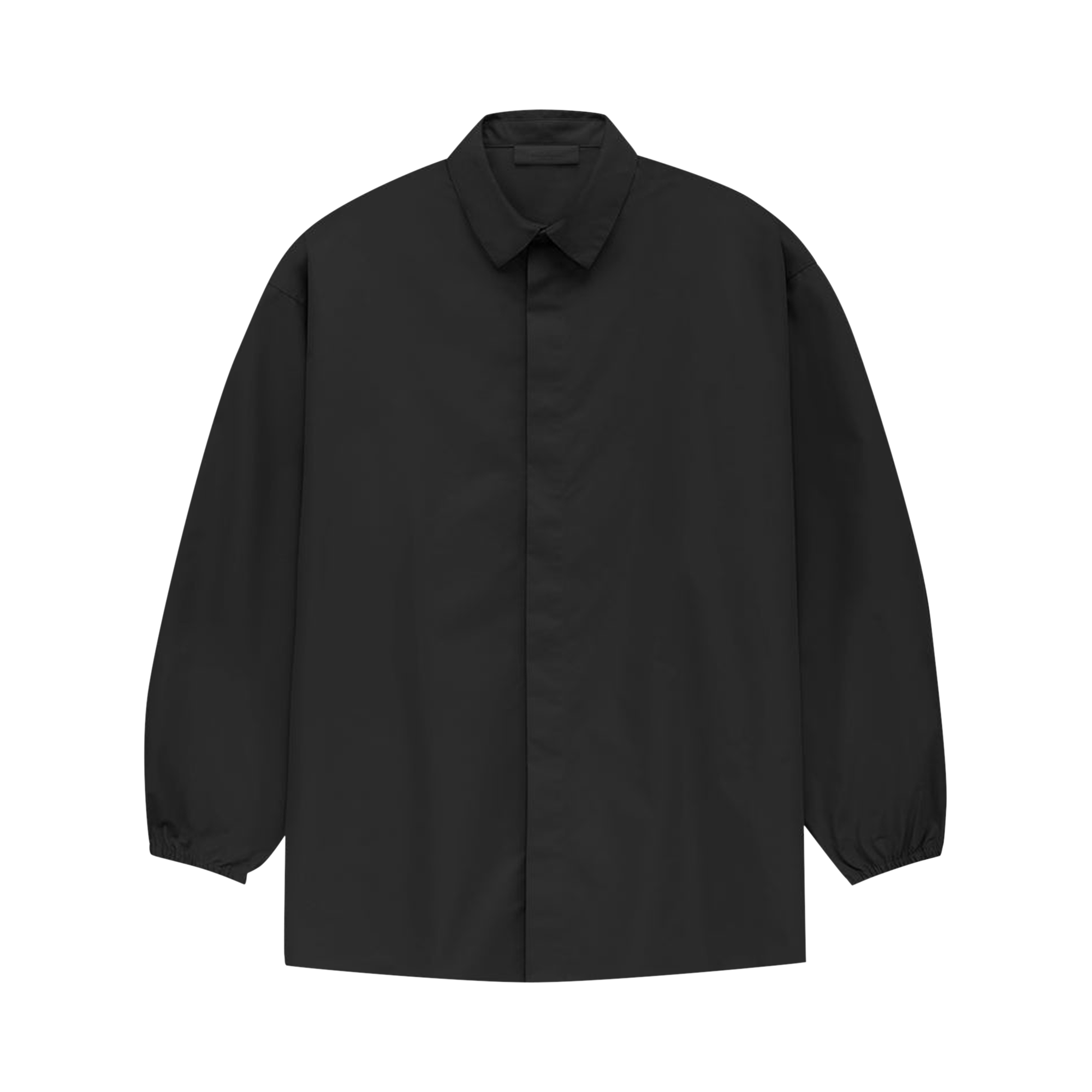 Pre-owned Essentials Fear Of God  Button Down Shirt 'jet Black'