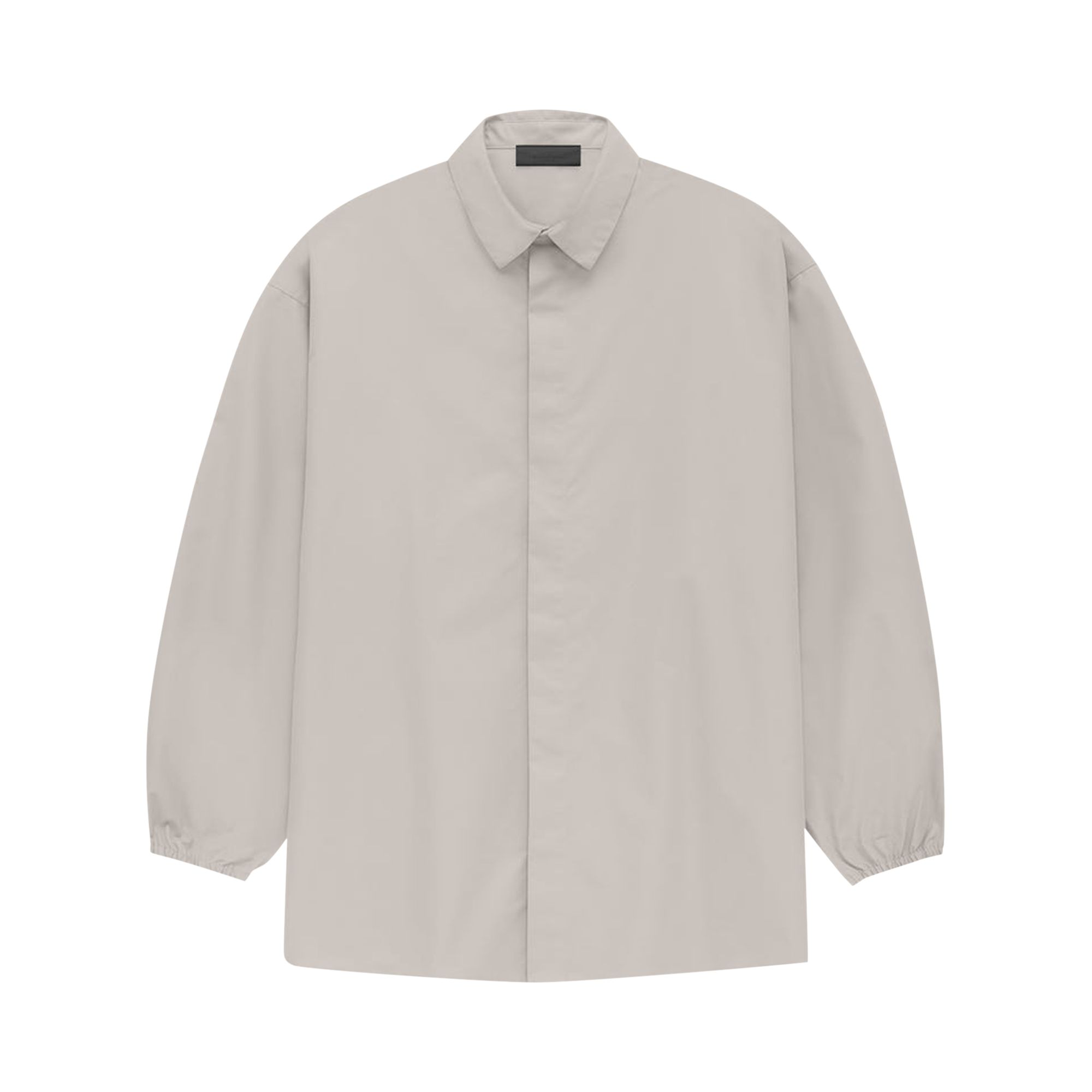 Pre-owned Essentials Fear Of God Button Down Shirt 'silver Cloud' In Grey