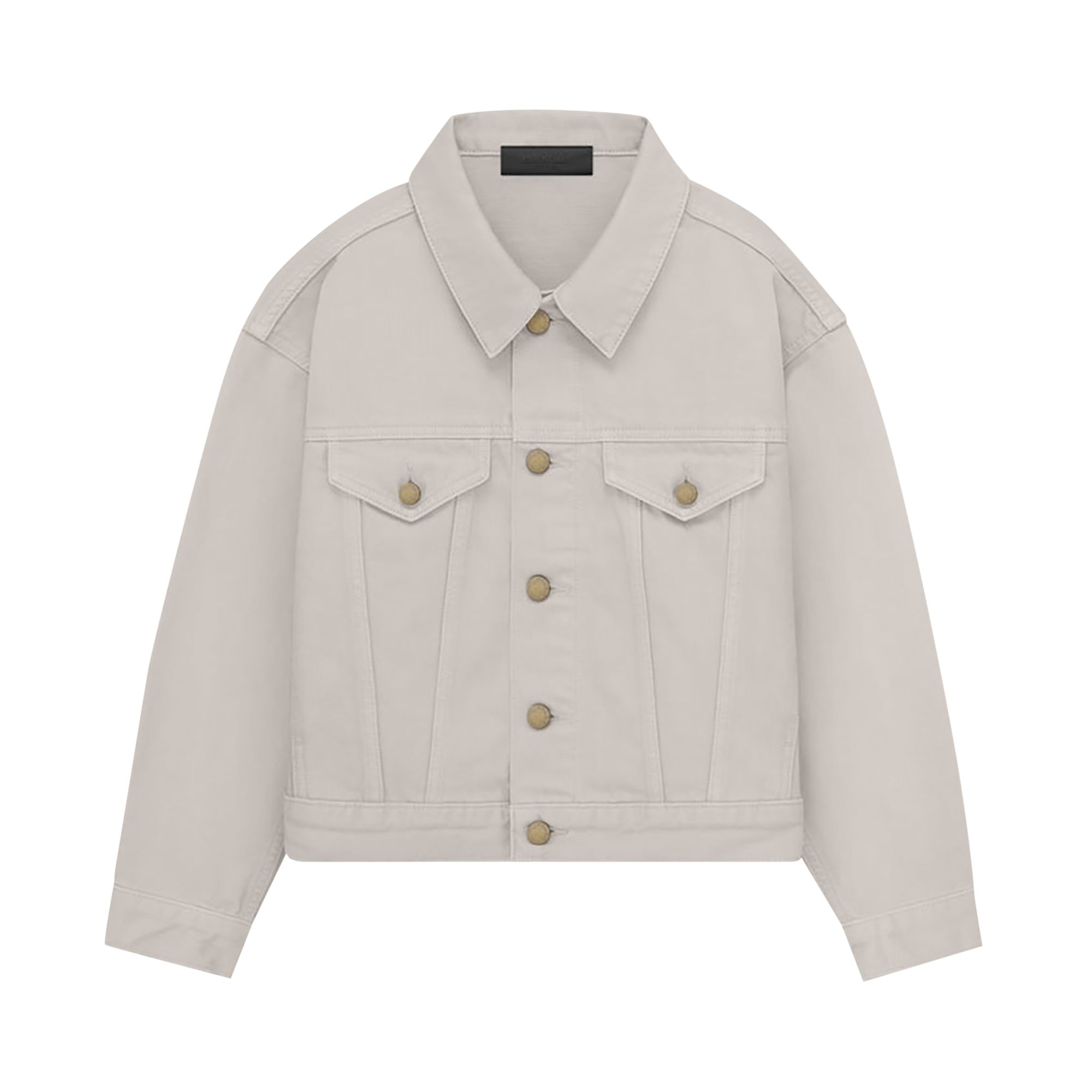Fear of God Essentials Kids Denim Jacket 'Silver Cloud' | Grey | Kid's Size -6.5