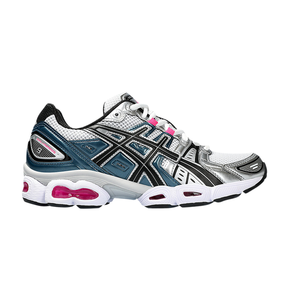Pre-owned Asics Wmns Gel Nimbus 9 'blue Pink Glo' In White