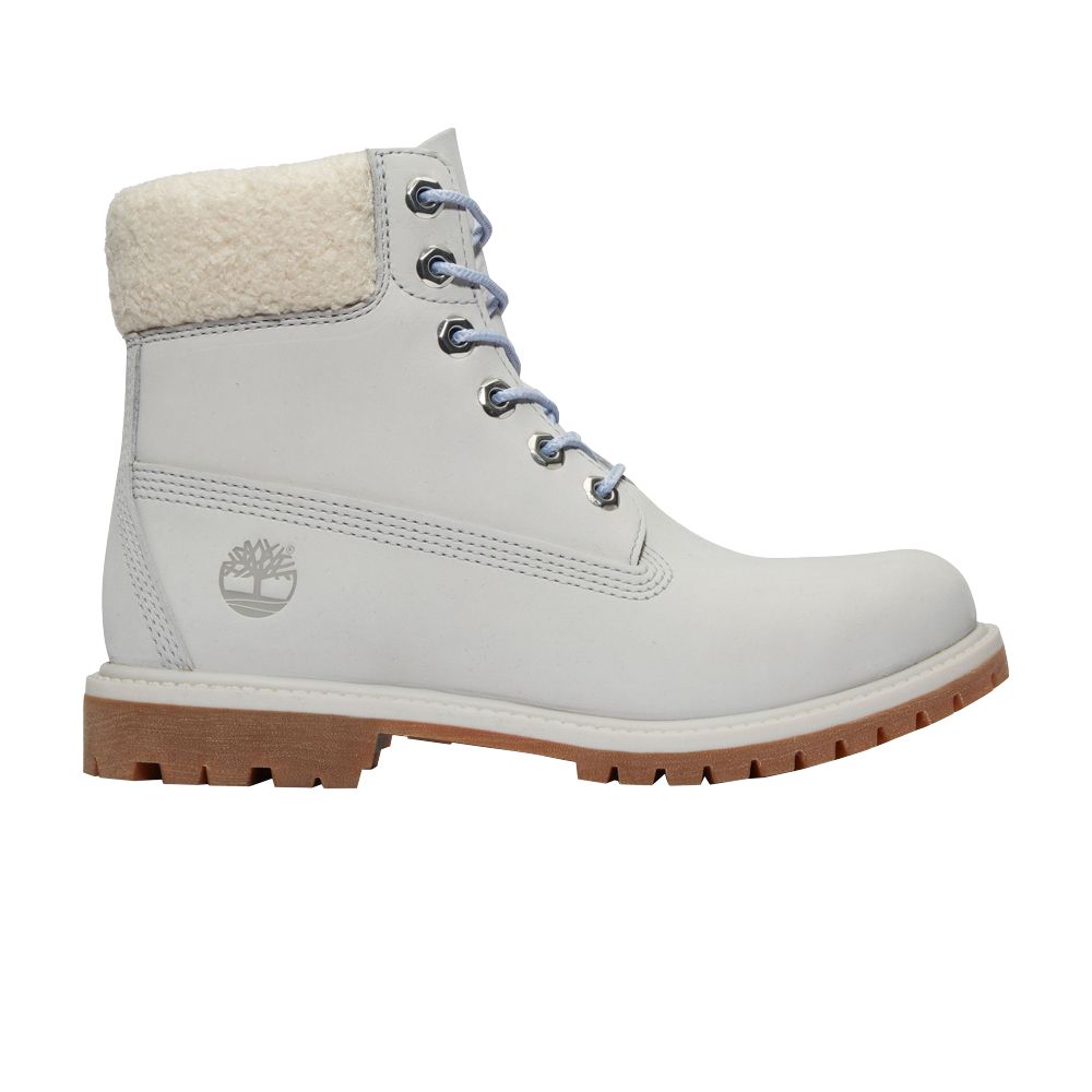 Timberland Wmns 6 Inch Premium Boot 'Light Grey Blue Fur Collar' | Women's Size 6 - TB0A2JR1-M29