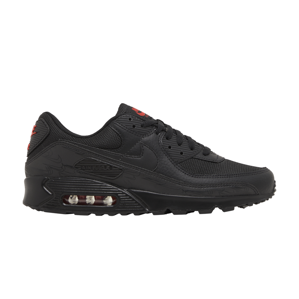 Pre-owned Nike Air Max 90 'black Red Reflective'