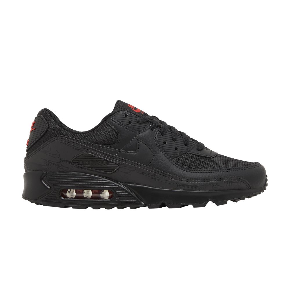 Click to view more detailed imagery on our partner's website Pre-owned Nike Air Max 90 'black Red Reflective'