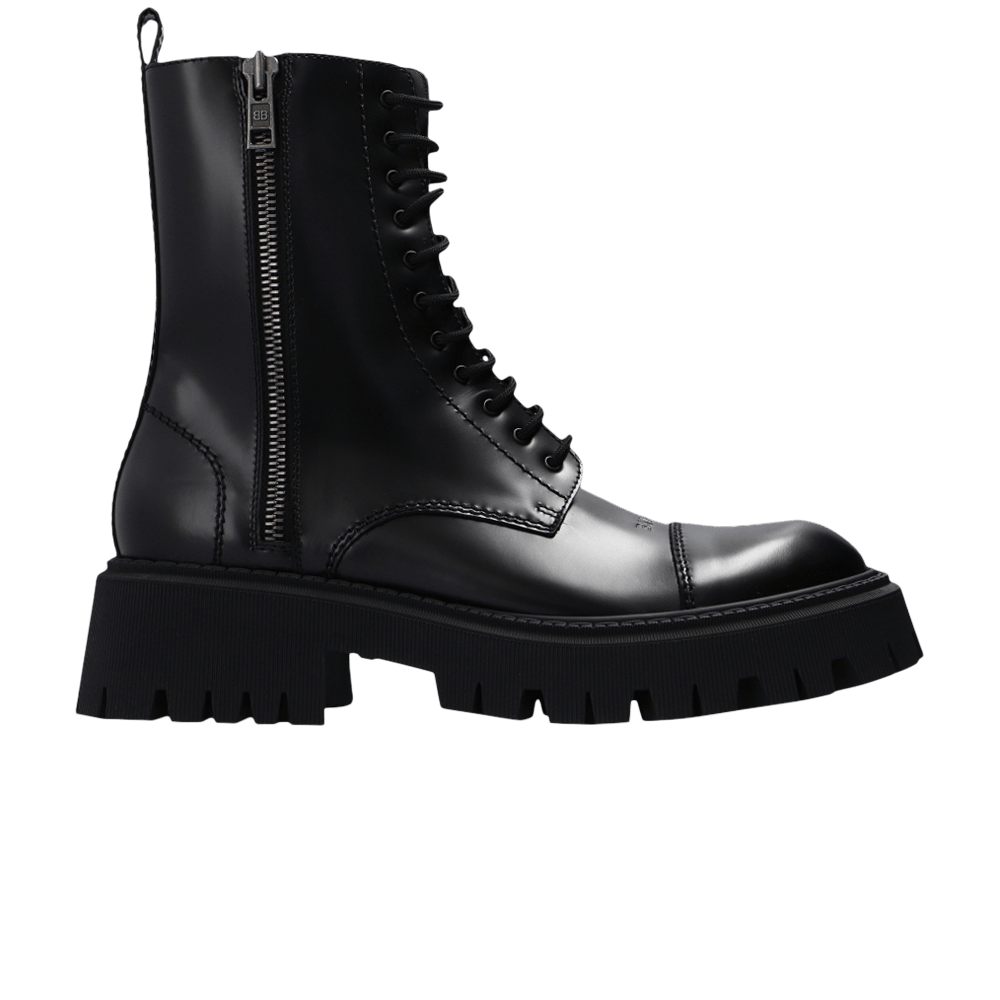 Size 11.0 Balenciaga Tractor Bootie 'Black'