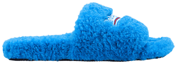 Balenciaga Wmns Furry Slides Cyan