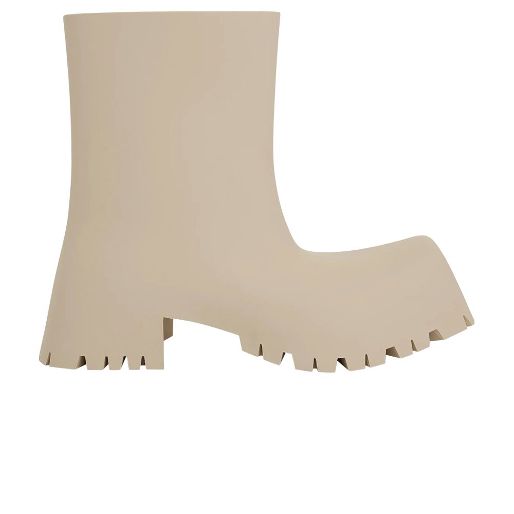 Pre-owned Balenciaga Wmns Trooper Rubber Boot 'beige' | Cream | Women's Size 39 In White