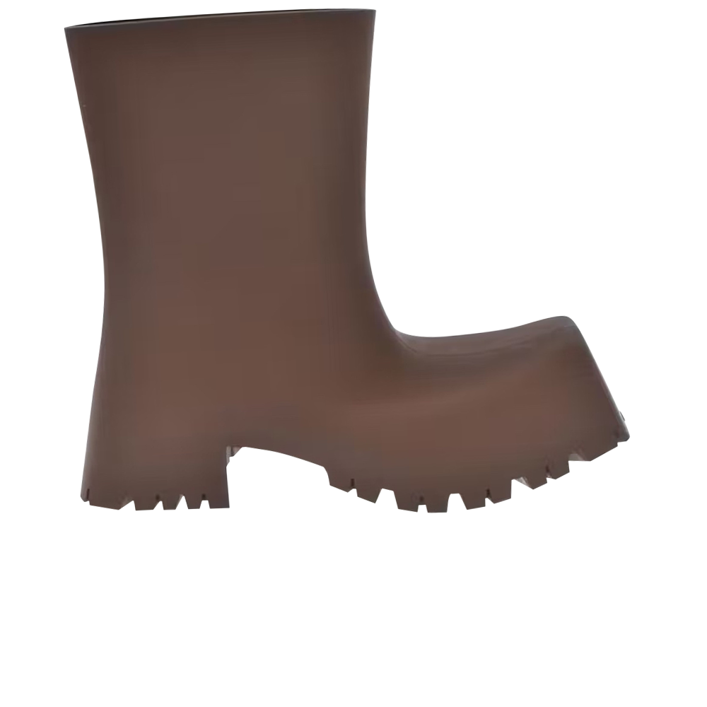 Balenciaga Trooper Rubber Boot Brown