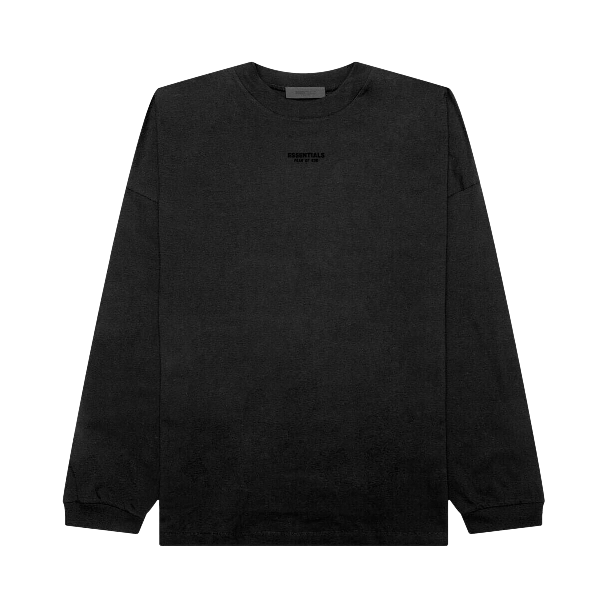Pre-owned Essentials Fear Of God  Long-sleeve Tee 'jet Black'